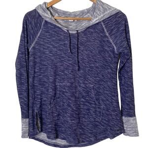 Roxy Size XS Pullover Blue Gray Long Sleeve Shirt with Hood